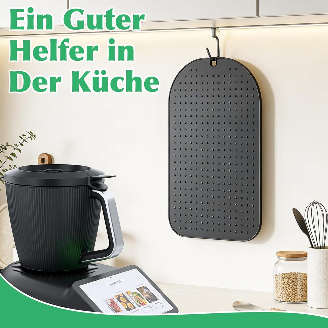 SelfTek Anti-Rutsch Matte für Thermomix TM7- Silikon Matte Rutschhemmung & Geräuschreduzierend, Zube