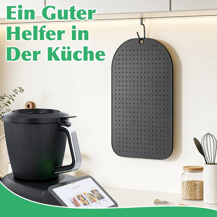 SelfTek Anti-Rutsch Matte für Thermomix TM7- Silikon Matte Rutschhemmung & Geräuschreduzierend, Zube