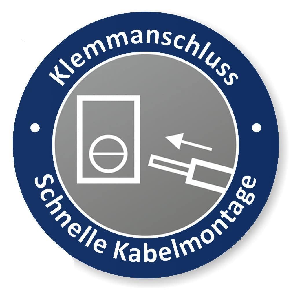 6er Pack, Unterputz Taster, LED, Licht-Symbol, Steckklemme, All-in-One, Serie G1 reinweiss