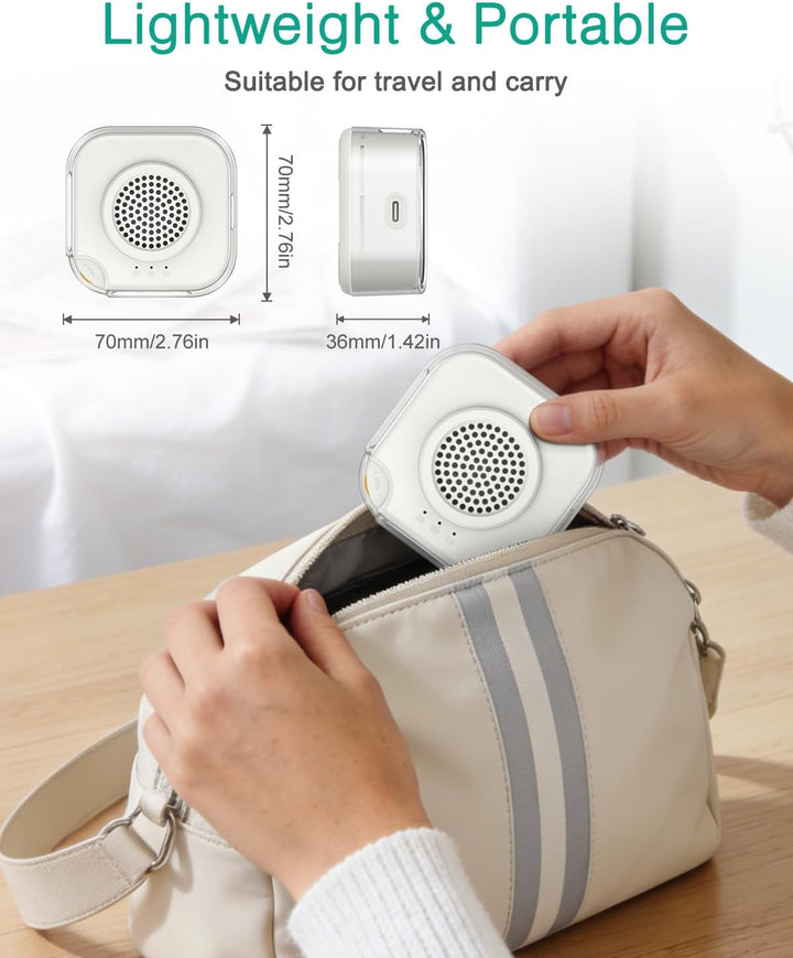 White Noise Machine Baby, ORIA Weisses Rauschen Soundmaschine mit Nachtlicht, Mini Bluetooth Lautspr