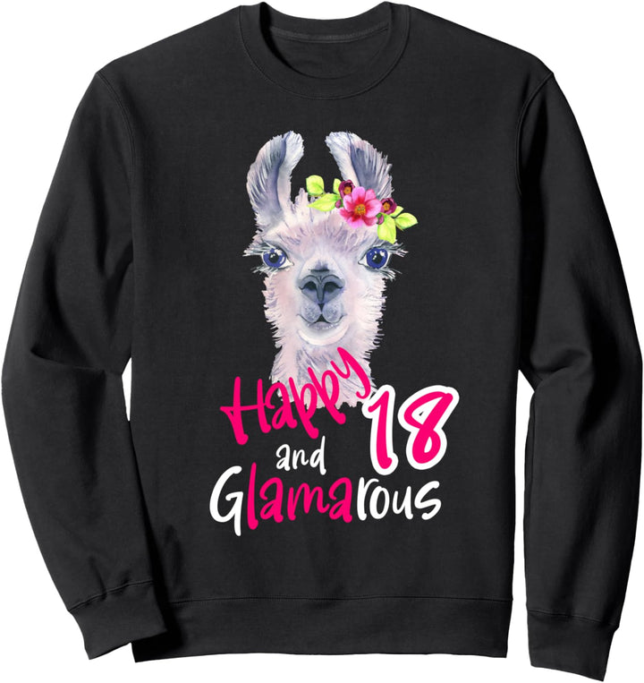 18 Geburtstag Frauen 18er Geburtstagsgeschenk Deko Lama Sweatshirt