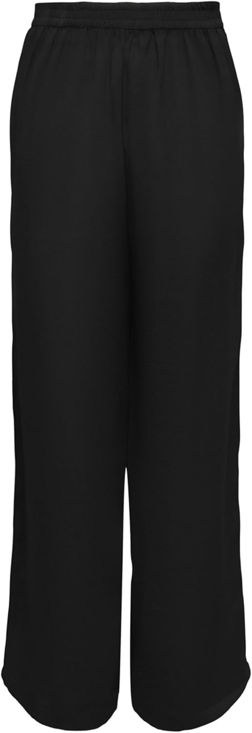ONLY Damen Onlalma Life Poly Palazzo Pant Solid Ptm Hose S Schwarz, S Schwarz