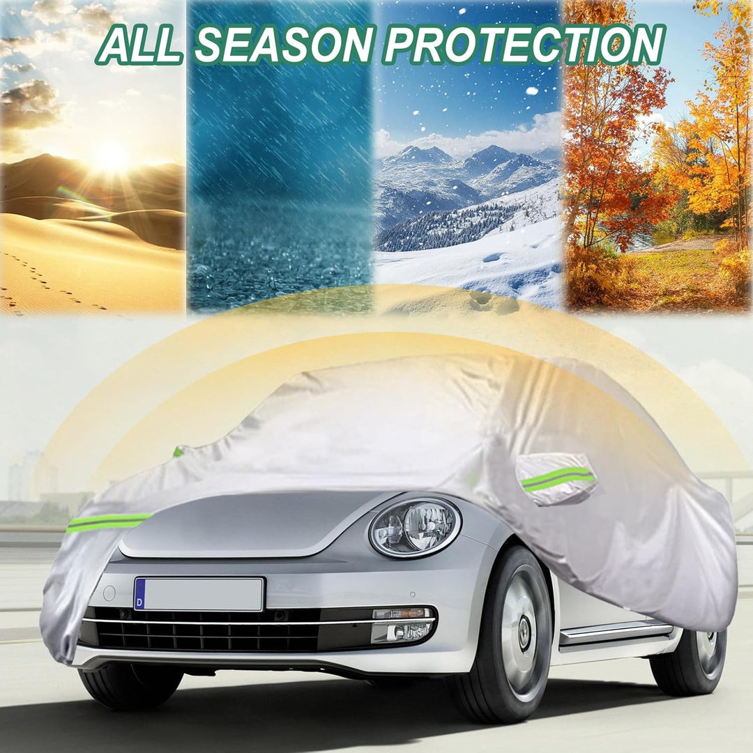 Autoabdeckung Vollgarage Ersatz für VW Beetle 1960-1980,Anti-Scratch Staub Wetterfeste UV Schutz Aut