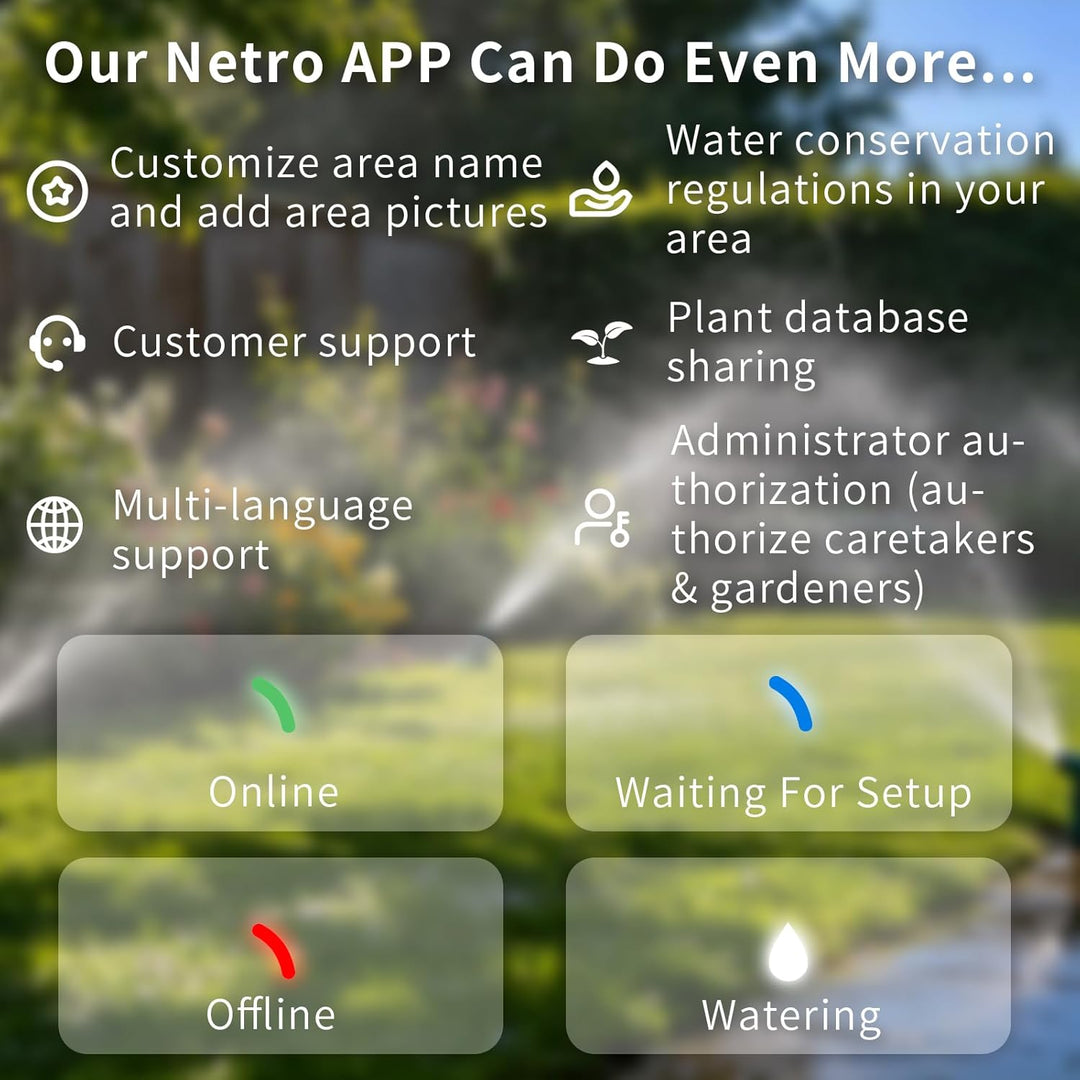 Netro Spark Smart Sprinkler-Controller, WiFi, wetterbewusst, Fernzugriff (16 Zonen), 16 Zone