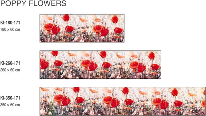 DIMEX Küchenrückwand Folie selbstklebend Mohnblumen | Klebefolie - Dekofolie - Spritzschutz für Küch