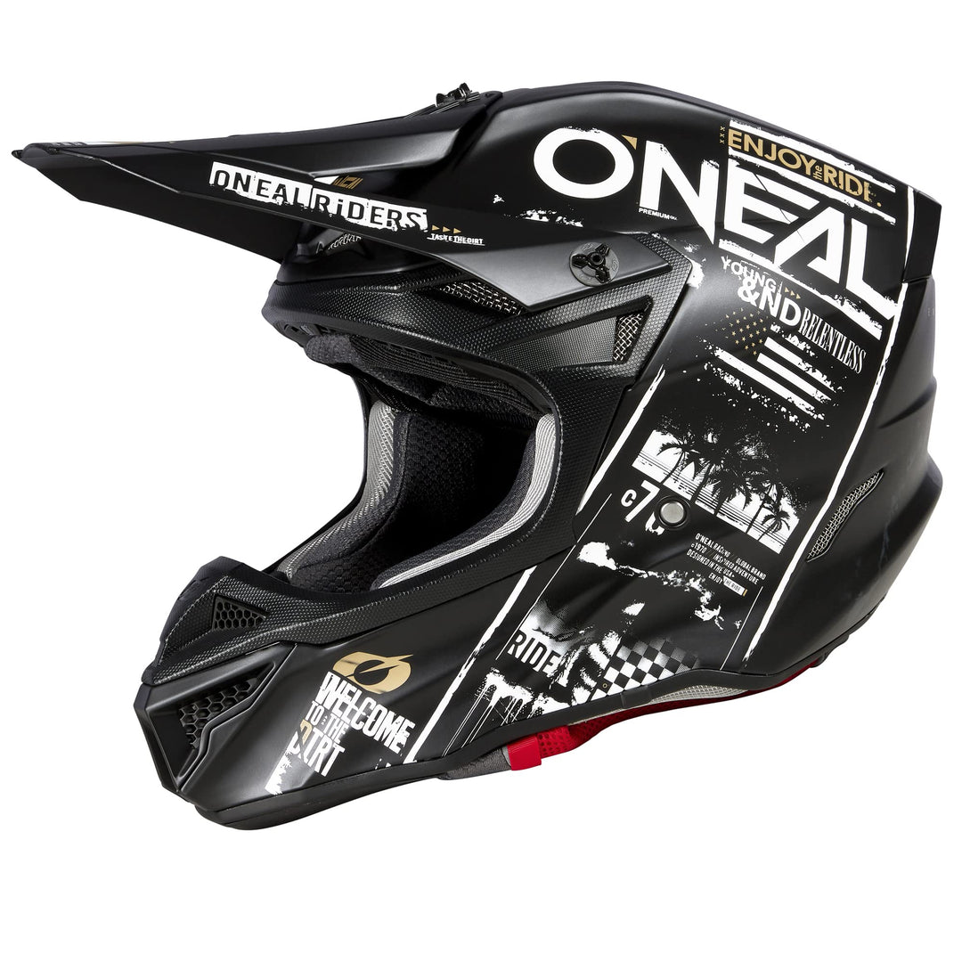 O'NEAL Unisex – Erwachsene 5srs Polyacrylite Helmet Attack V.23 Helm XXL Schwarz/Weiss, XXL Schwarz/