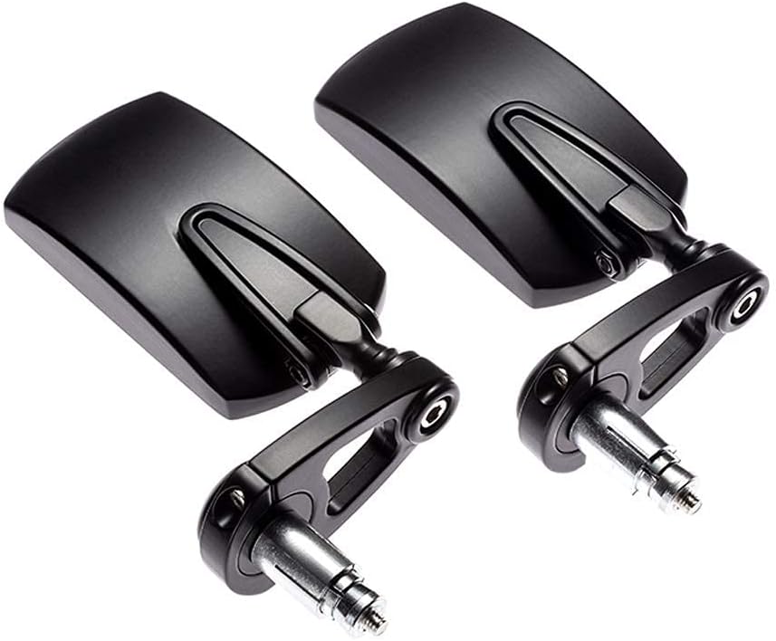 Motorrad Spiegel Lenkerende 7/8" 22mm Faltbar IN Oben Weg Rechteckig Hinten Blick