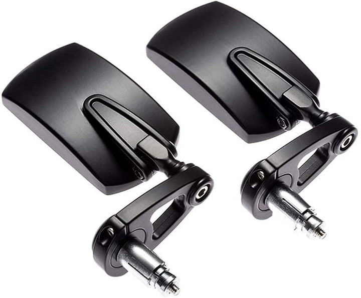 Motorrad Spiegel Lenkerende 7/8" 22mm Faltbar IN Oben Weg Rechteckig Hinten Blick