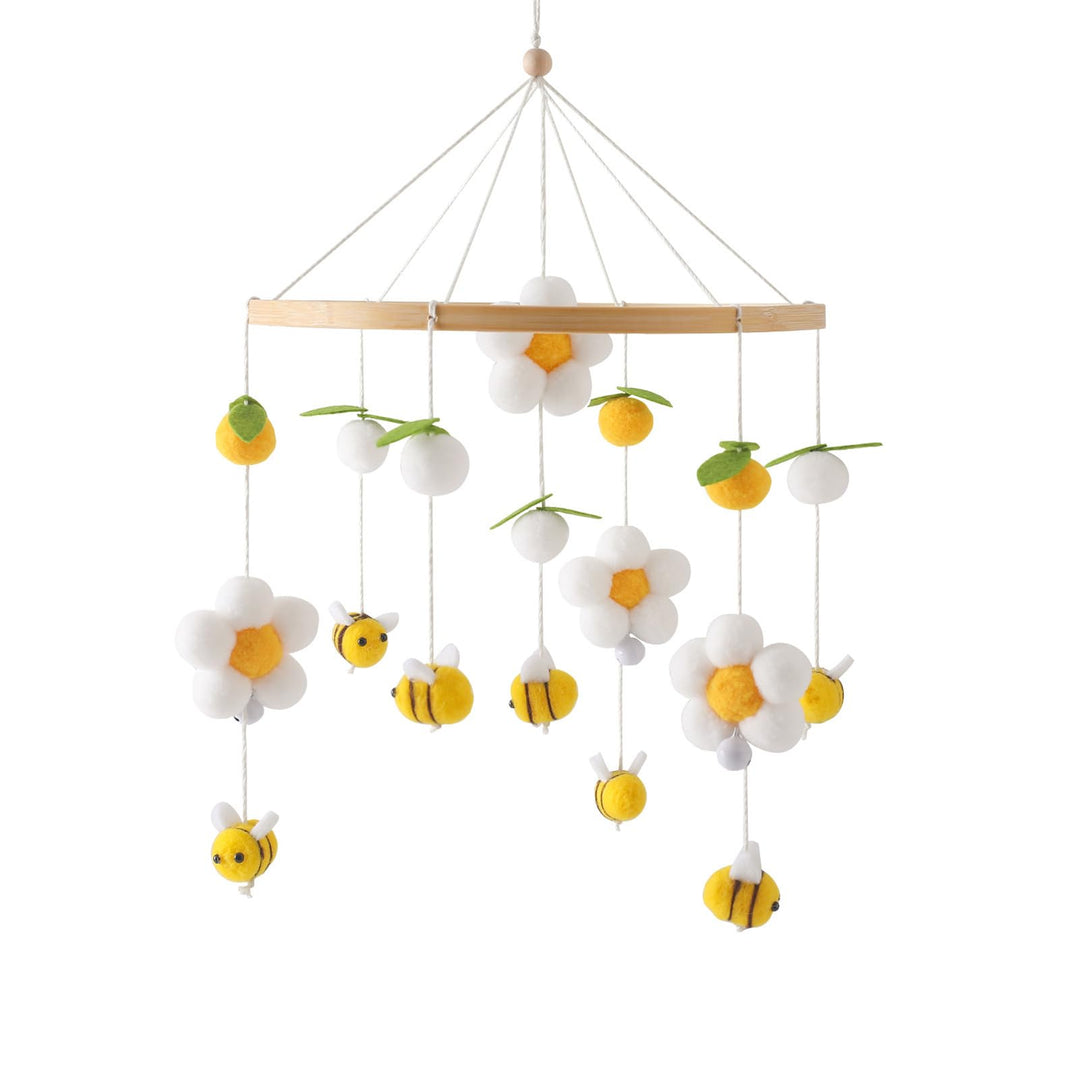 Herfair Bienen Baby Mobiles Bettglocke Blumen, Mobile Baby Windspiele Babybett Anhänger Baby Mobile