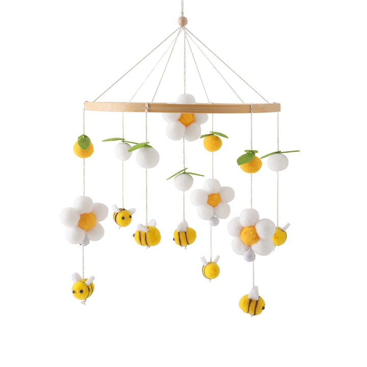 Herfair Bienen Baby Mobiles Bettglocke Blumen, Mobile Baby Windspiele Babybett Anhänger Baby Mobile