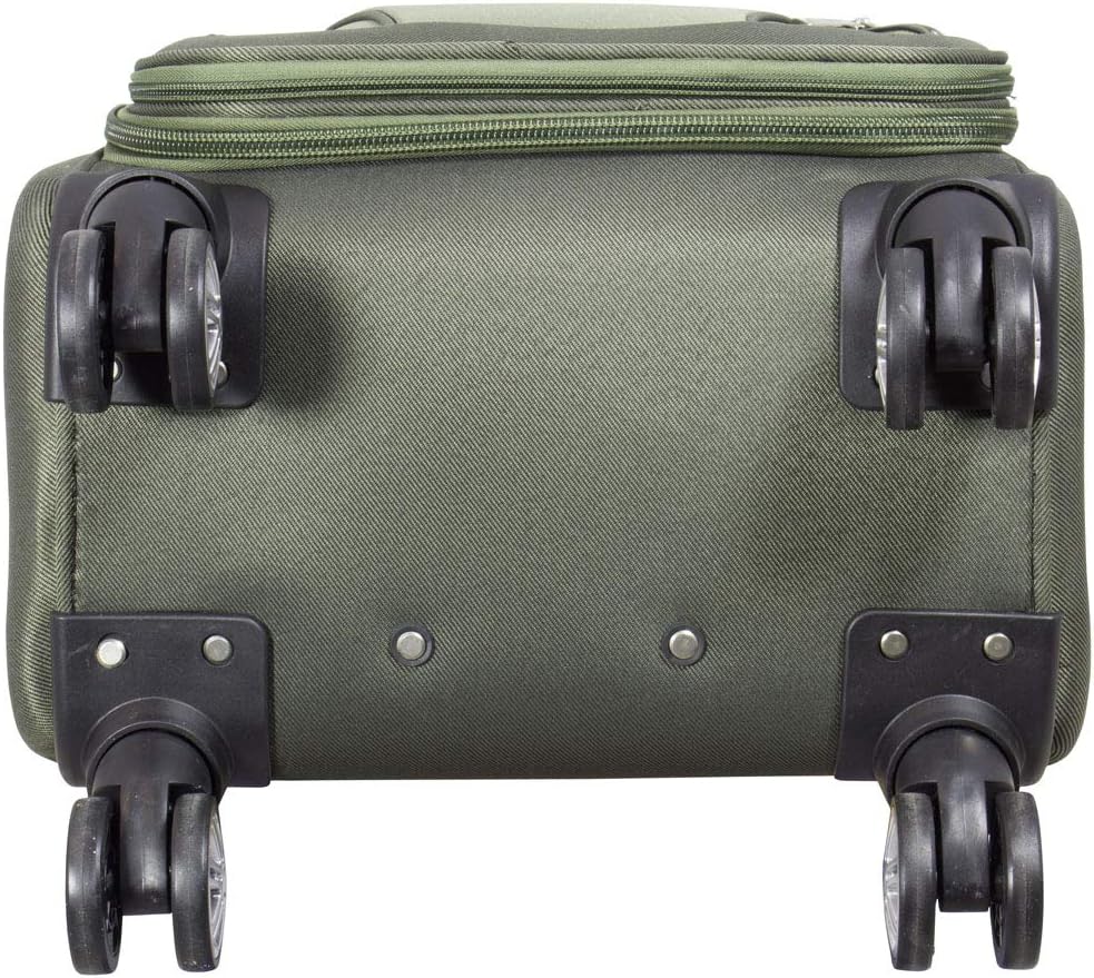 Trendyshop365 Weichgepäck Koffer-Set 3-teilig Maribor 4 Rollen Zahlenschloss Grün Kofferset 3 teilig