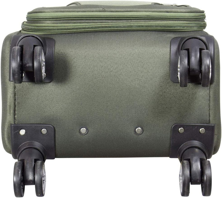 Trendyshop365 Weichgepäck Koffer-Set 3-teilig Maribor 4 Rollen Zahlenschloss Grün Kofferset 3 teilig