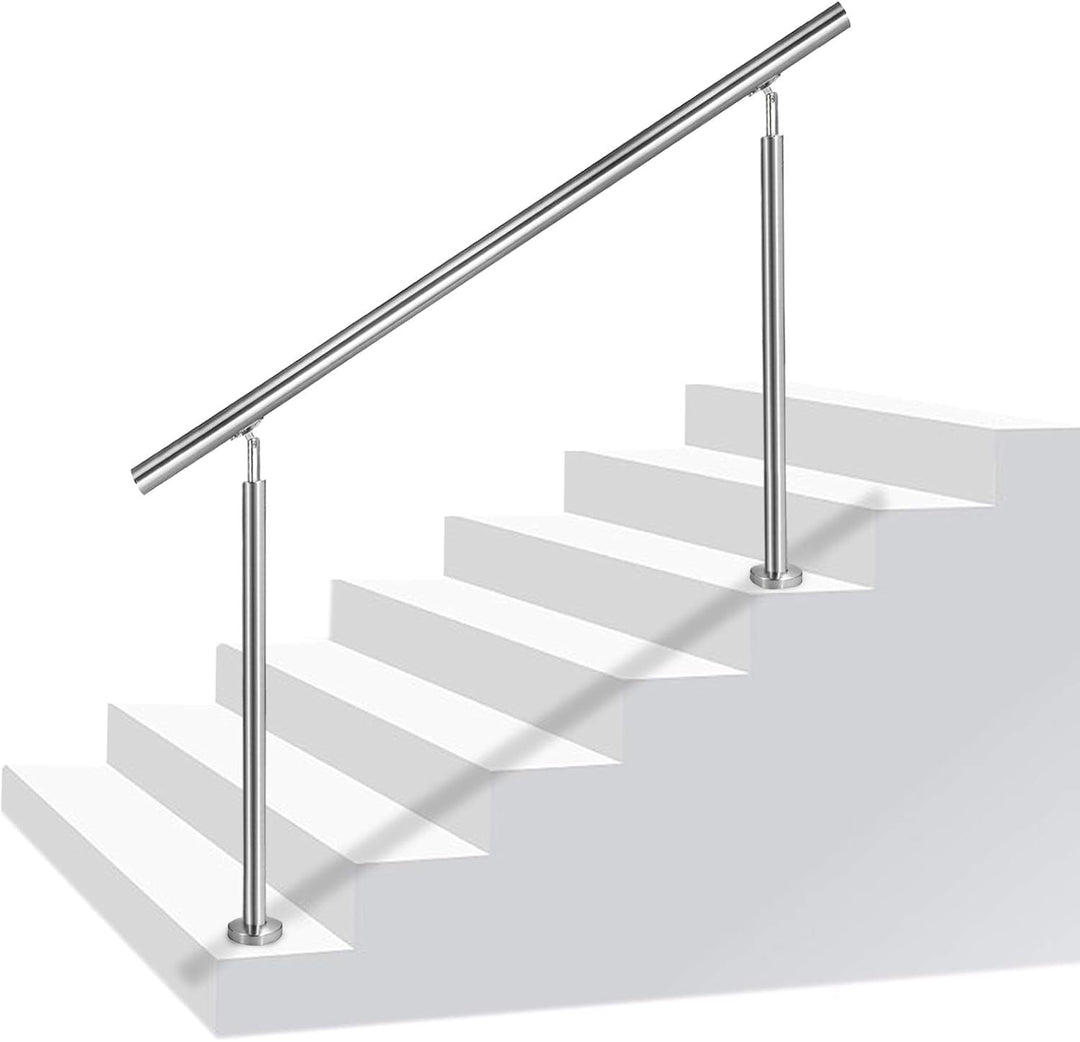 Aufun Treppengeländer Edelstahl Handlauf Geländer für Treppen, Innen und Aussen, Balkon, Brüstung, S
