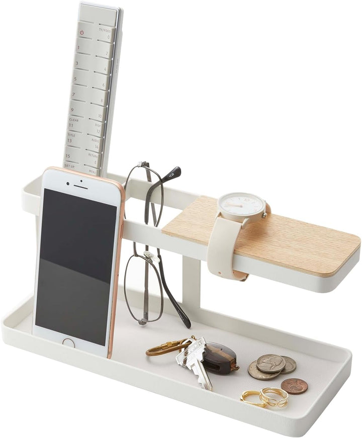 Yamazaki Tower Tisch-Organizer, Stahl, Weiss, One Size, Weiss