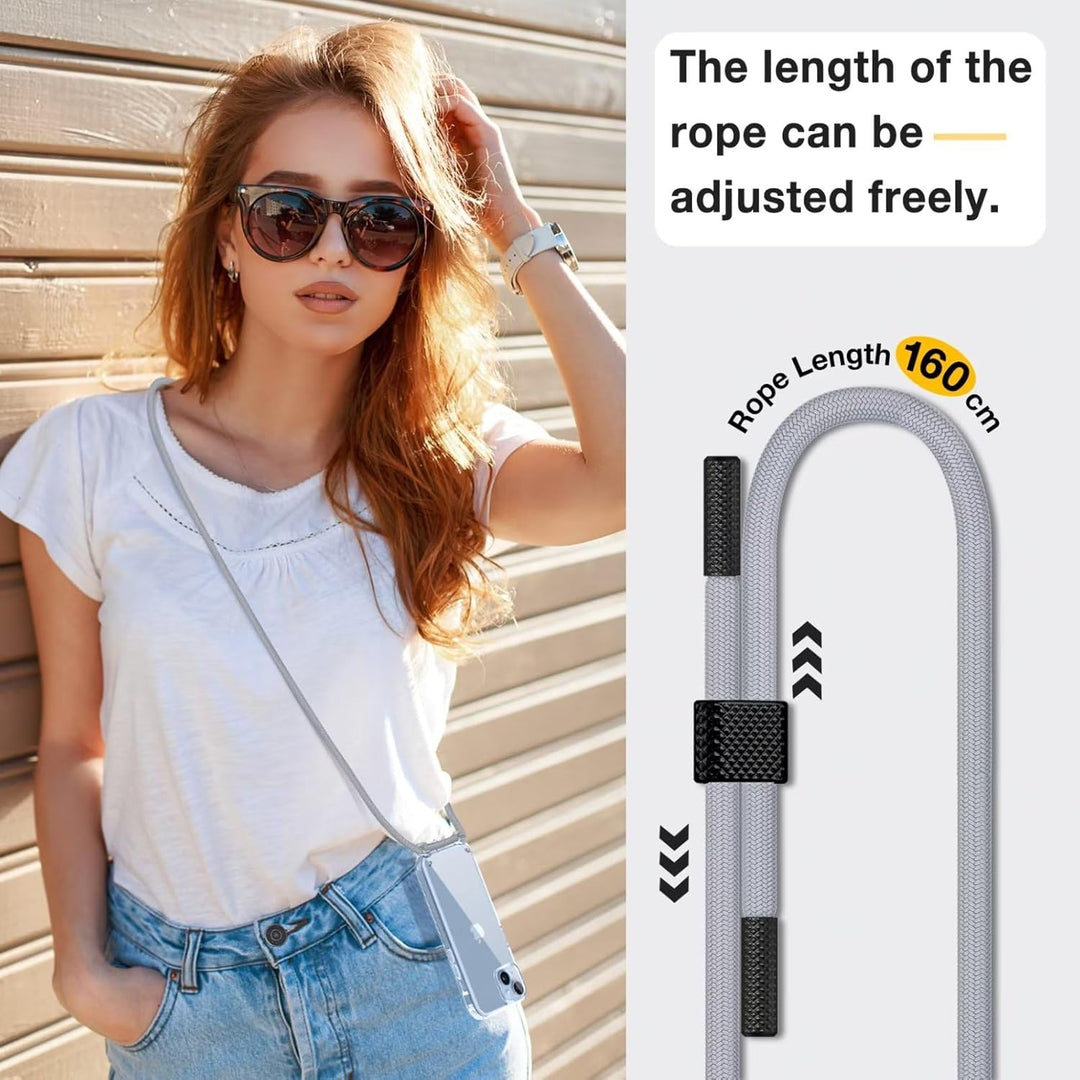 GOODVISH Handykette für iPhone 15 Hülle mit Band | Kameraschutz und Bildschirmschutz | | Necklace Ha