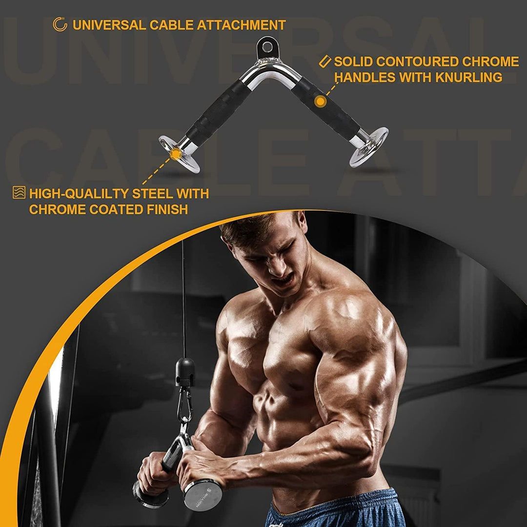 5 Billion Trizeps-Kabelzug Nach Unten Drücken Gewicht Maschinenzubehör V-Griff mit Drehung Trizepstr