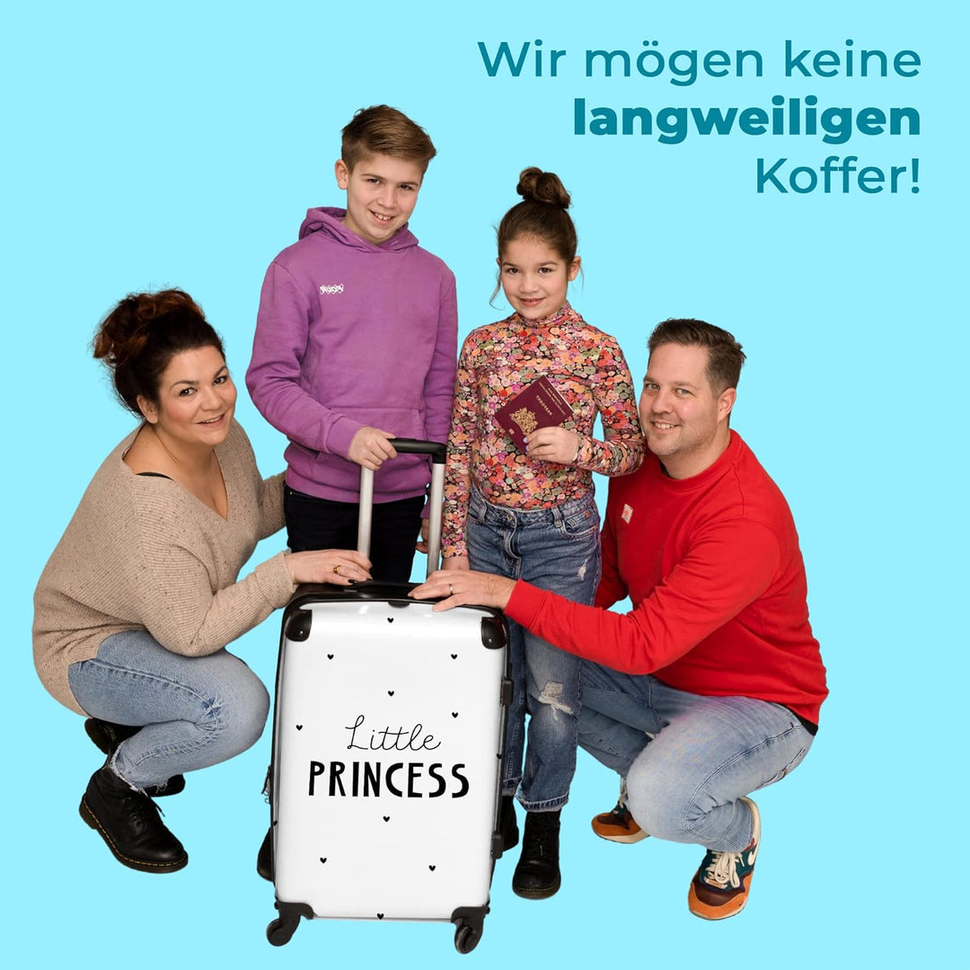 NoBoringSuitcases.com® Hartschalenkoffer Mädchen Kinder Koffer fürs Gepäck Carry on Trolli Geschenke