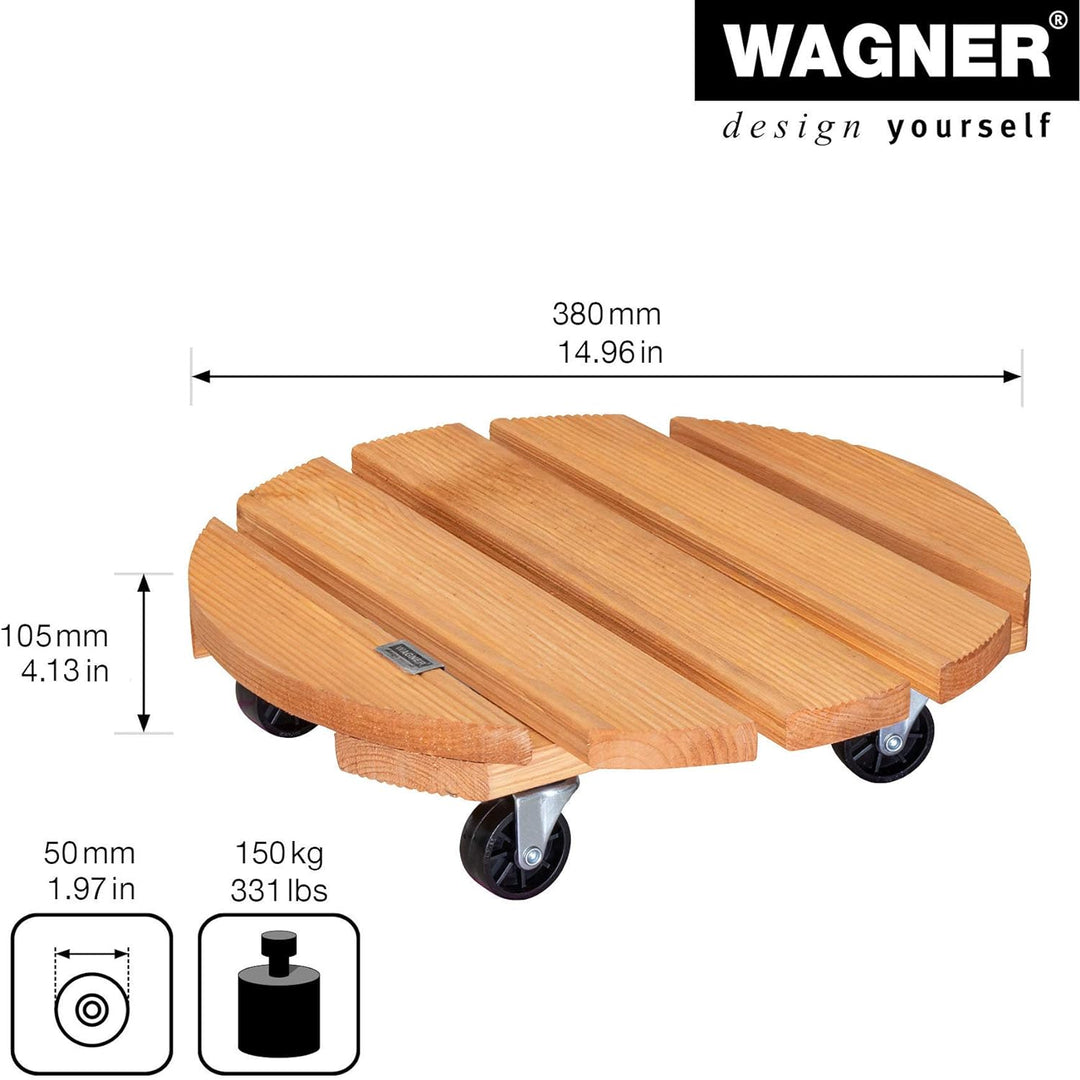 Wagner Pflanzenroller Toscana Ø 38 x 10 5 cm I Blumenroller für Aussenbereich + Innenbereich Ø 30 x