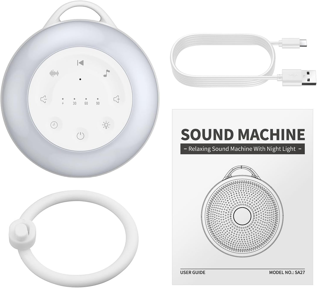White Noise Machine Einschlafhilfe mit 24 Beruhigende Geräusche Tragbare Weisses Rauschen Maschine 2