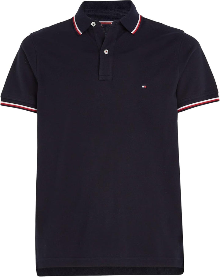 Tommy Hilfiger Herren Kurzarm Poloshirts XS Blau (Desert Sky), XS Blau (Desert Sky)