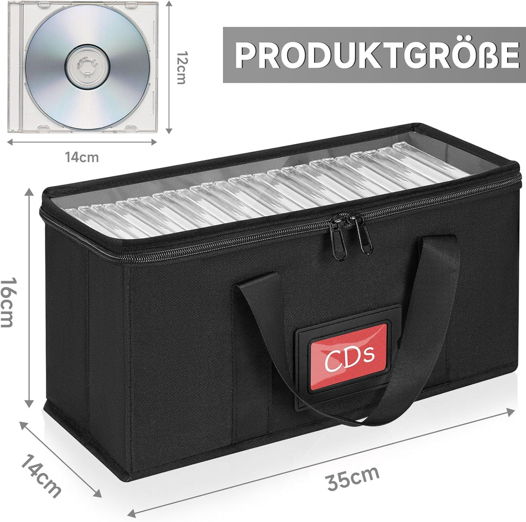 IPEB CD-Aufbewahrungsbox, 2 CD Boxes, CD-Aufbewahrungstasche (34 * 16 * 14cm), für Insgesamt 60-62 C
