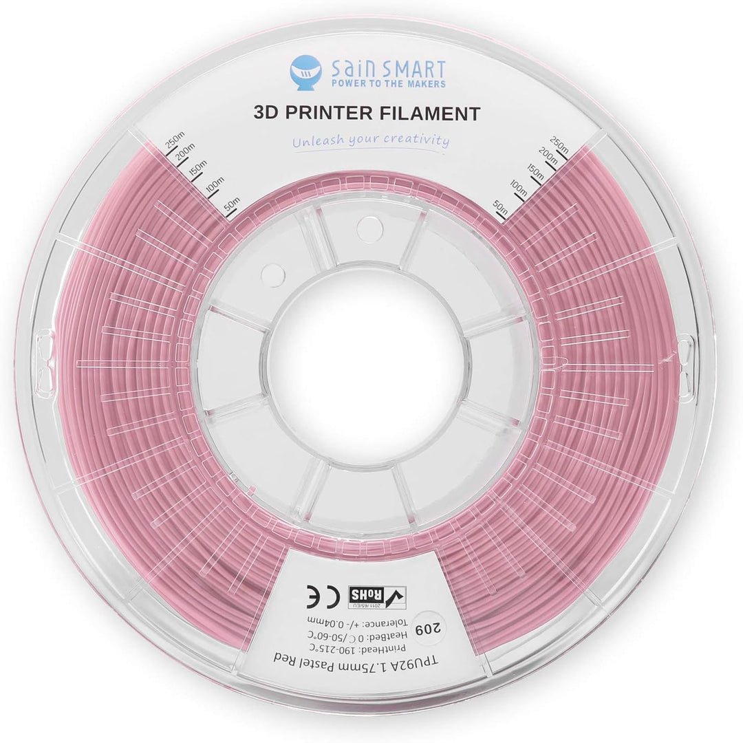 SainSmart TPU 1,75 mm 92A flexibles TPU-3D-Drucker-Filament, Massgenauigkeit +/- 0,04 mm, 1 kg Spule