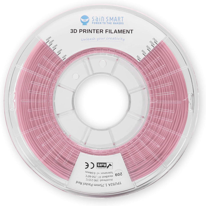 SainSmart TPU 1,75 mm 92A flexibles TPU-3D-Drucker-Filament, Massgenauigkeit +/- 0,04 mm, 1 kg Spule