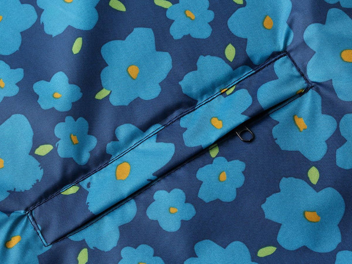 Regen Poncho Jacke Mantel für Erwachsene mit Kapuze wasserdicht mit Reissverschluss im Freien Blumen