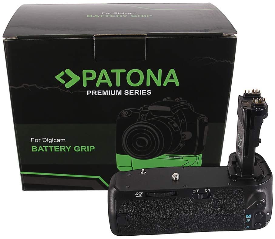 PATONA 1498 - Ersatz für Batteriegriff Canon BG-E14 mit IR-Fernbedienung zu EOS 70D 80D (Batteriefac