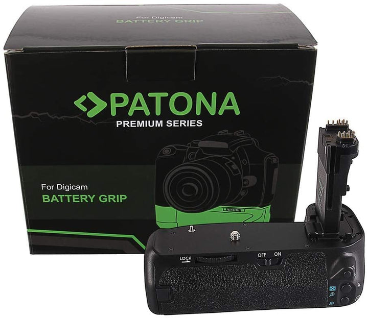PATONA 1498 - Ersatz für Batteriegriff Canon BG-E14 mit IR-Fernbedienung zu EOS 70D 80D (Batteriefac