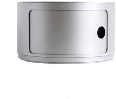 Kartell 4953SI Baukastenelement Componibili rund undurchsichtig Durchmesser 42 x 23,5 cm ABS, silber