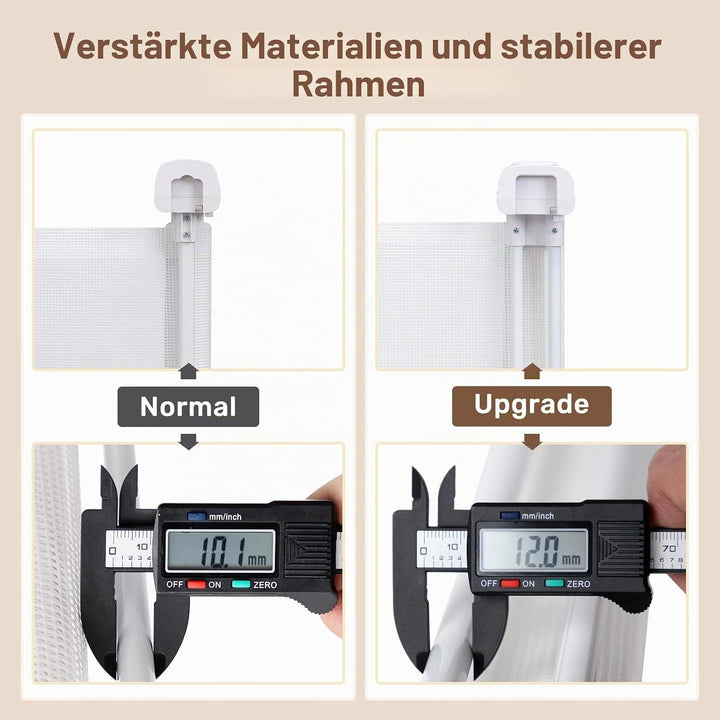 HollyHOME Treppenschutzgitter Ausziehbar 0-300cm,Türschutzgitter Extra Breit, Einhandbedienung, Sich