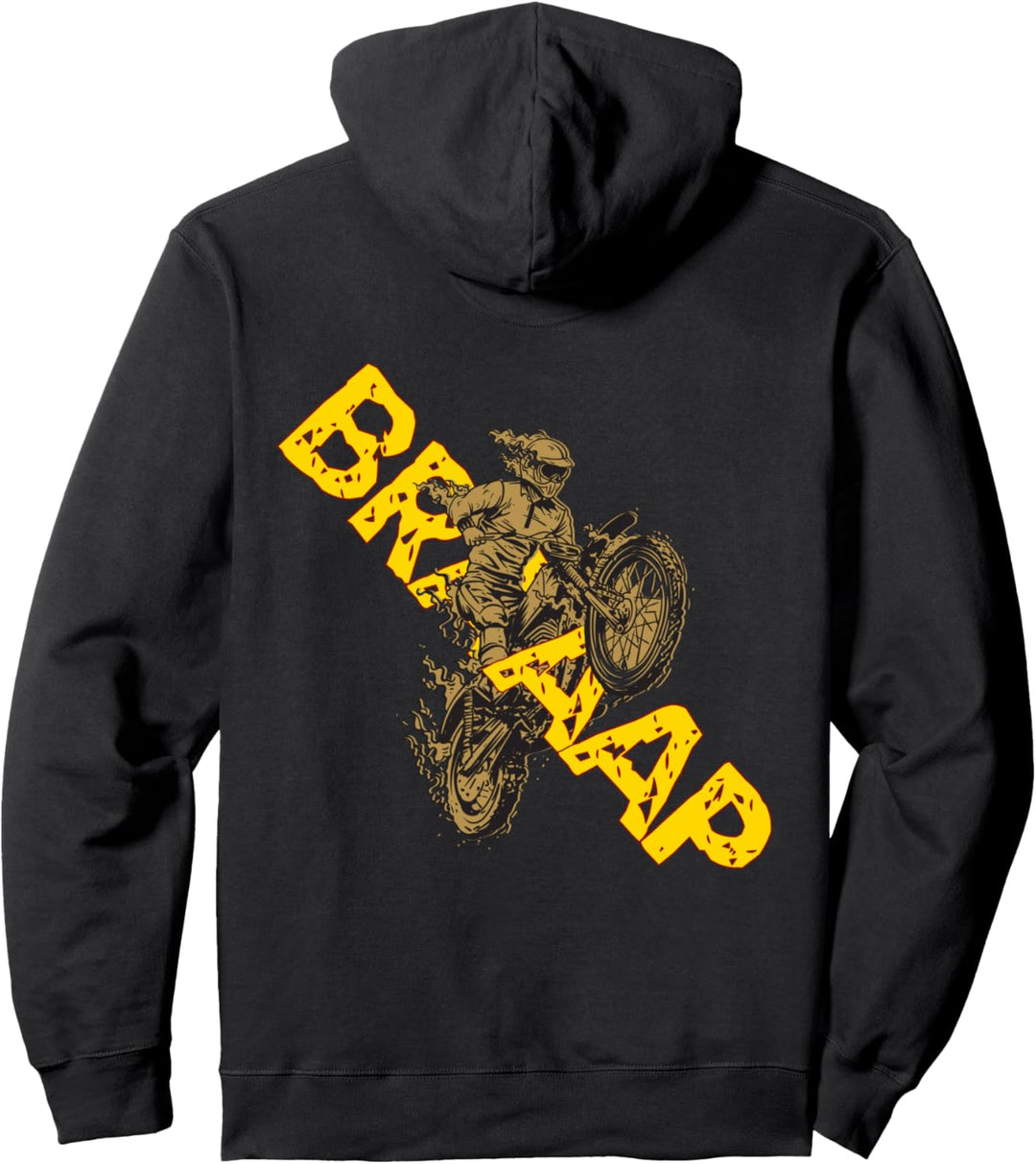 Braaap Lustiger Motor Lärm Braap Motocross Pullover Hoodie