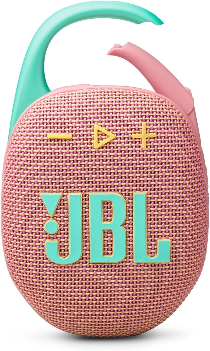 JBL Clip 5, Tragbare Bluetooth-Lautsprecher-Box, Rosa Pink, Pink