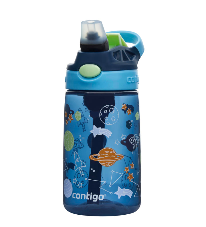 Contigo Kinder Trinkflasche Easy Clean Autospout mit Strohhalm, BPA-freie robuste Wasserflasche, 100