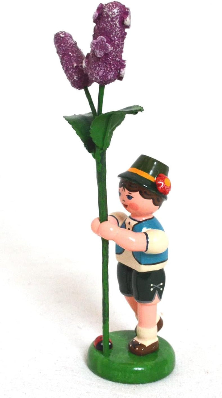 Hubrig Blumenkind, Junge mit Flieder, Höhe etwa 11 cm