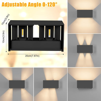 Klighten 24W Aussenlampe mit Bewegungsmelder, IP65,3000K Warmweiss Wandleuchte Aussen/Innen, Einstel