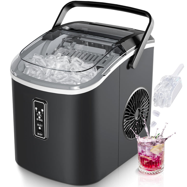 EUHOMY Eiswürfelmaschine Klein, 9 Würfel in 6 Minuten Bereit, 12 Kg/Day, Selbstreinigend, Tragbare E
