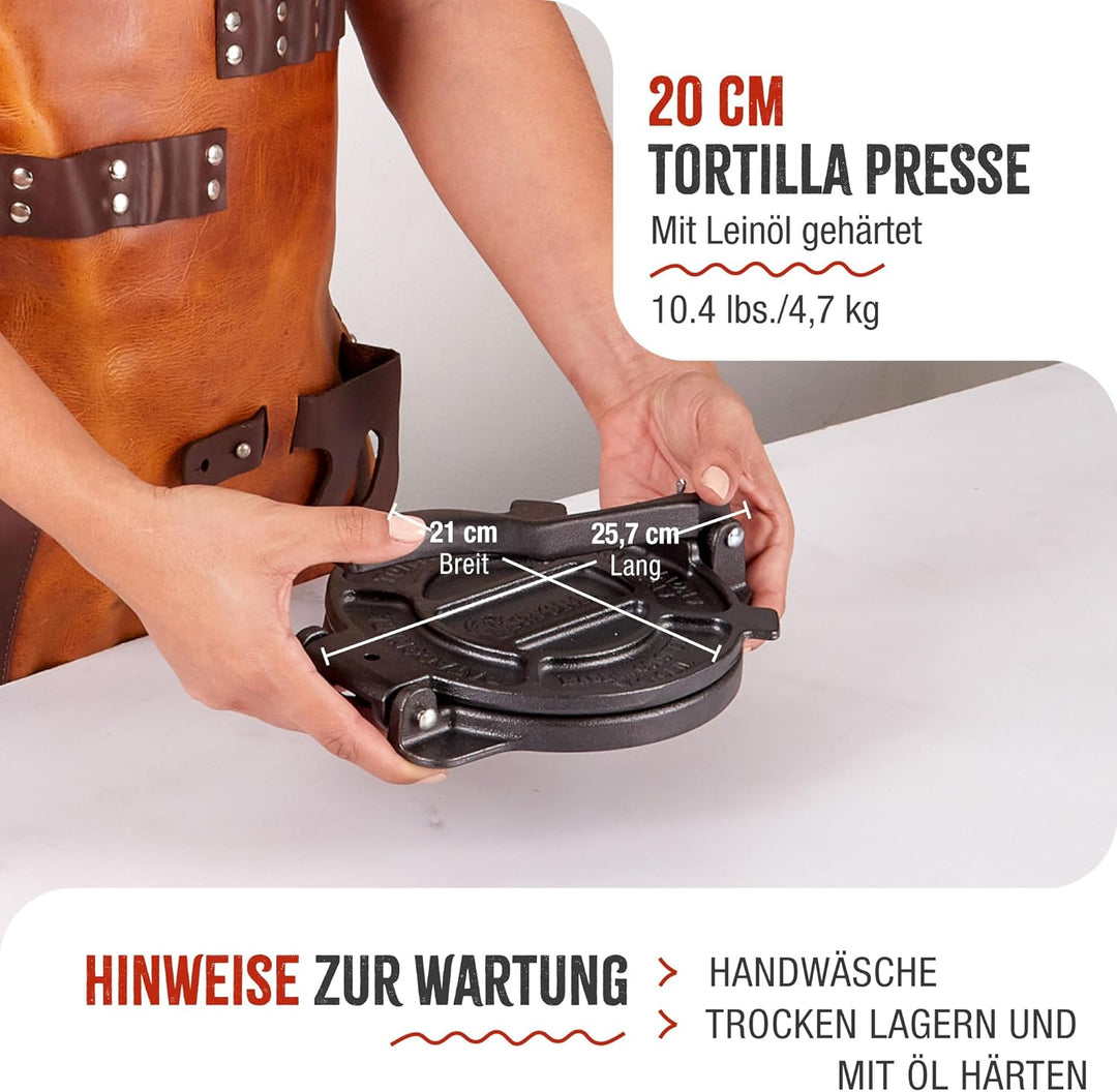 Victoria TOR-003 FBA_TOR-003 Tortilla-Presse, Gusseisen, schwarz