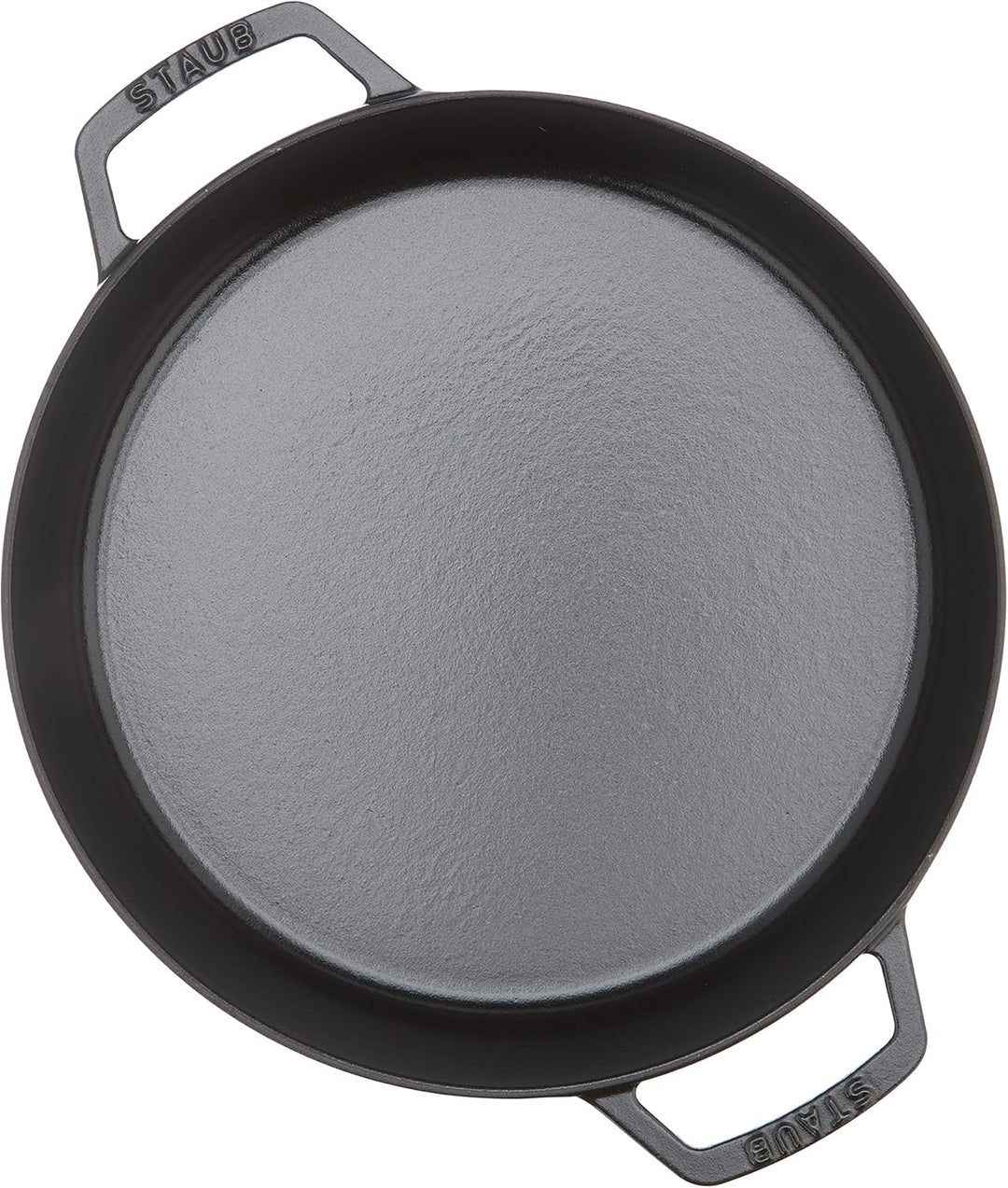 Staub Bratpfanne mit zwei Griffen, Induktionsgeeignet, Gusseisen, Schwarz, 26 cm,1 Einheiten Schwarz