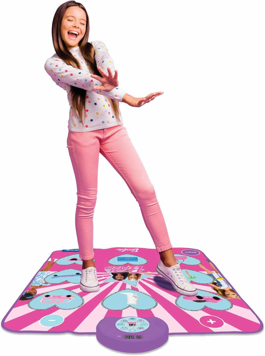 Lexibook, Mattel Barbie, Elektronischer Barbie-Tanzteppich, Bluetooth und beleuchtet mit 6 Spielmodi