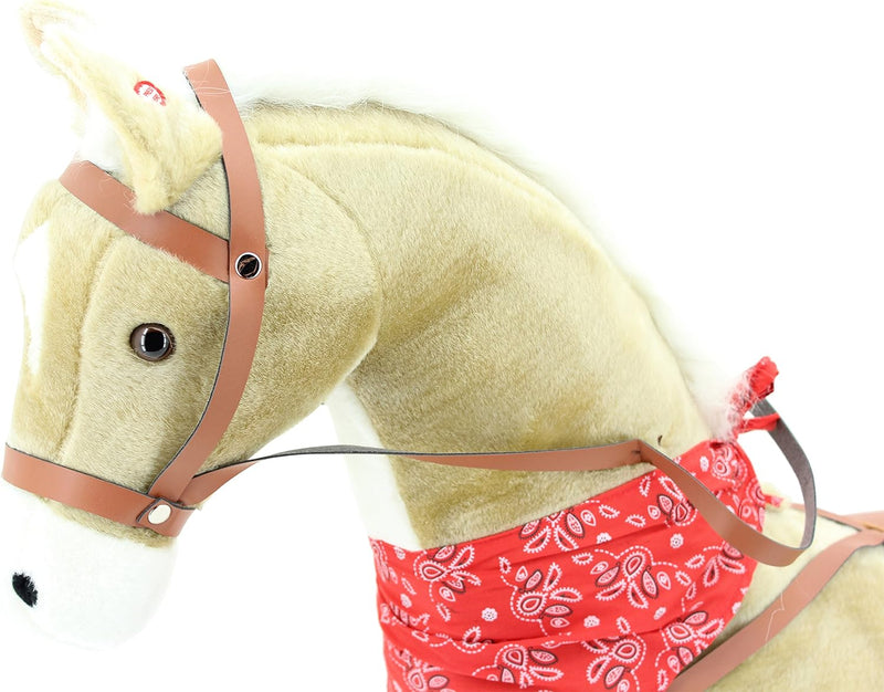 Sweety-Toys 10363 Stehpferd Haflinger Reitpferd Standpferd beige mit weisser Mähne