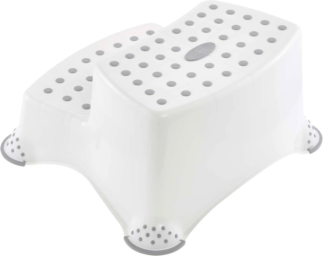 keeeper igor Zweistufiger Tritthocker Emoji, Ab ca. 3 bis ca. 14 Jahre, Anti-Rutsch-Funktion, Weiss