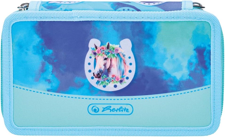 Herlitz Federmäppchen Doppel mit Ausrüstung, Kinder Tasche für Schulutensilien, Funktionelles Utensi