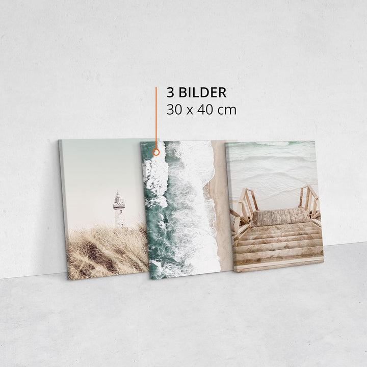 Muralo - Wandbilder Set - Leinwand Bilder Set Aufhängefertig - das Leinwandbilder Set - Bilder für W