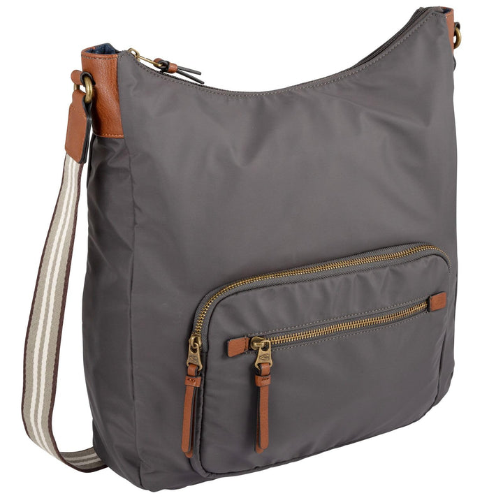 camel active bags Bari Damen Hobo Bag Schultertasche Gross dark grey Dark Grey 35 x 13 x 38, Dark Gr