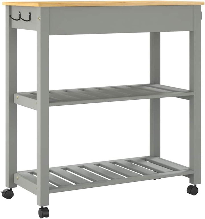 vidaXL Küchenwagen, Servierwagen mit viel Stauraum, Beistellwagen für Küche Wohnzimmer Badezimmer, T
