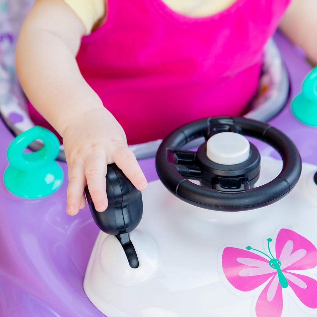 Bright Starts Little Speedster 3-in-1 Auto Lauflernhilfe, Lila Power, Baby Aktivitten-Lauflernhilfe