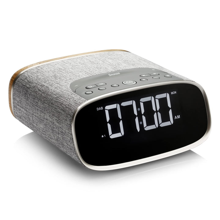 VQ Lark Digitalradio DAB und DAB+ mit FM, Bluetooth, Aux, Zwei USB-Anschlüssen und Weckfunktion - Gr