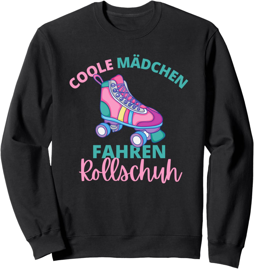 Coole Mädchen fahren Rollschuh Roller Girl Geschenk Sweatshirt